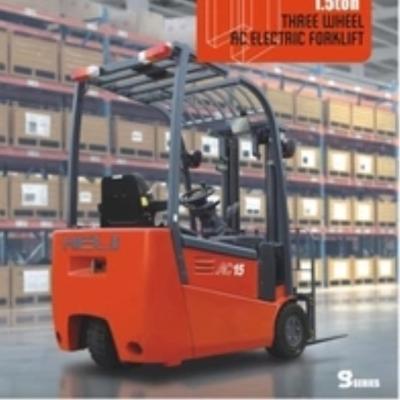 China 1.5 TON THREE WHEEL AC ELECTRIC FORKLIFT 1500kg for sale