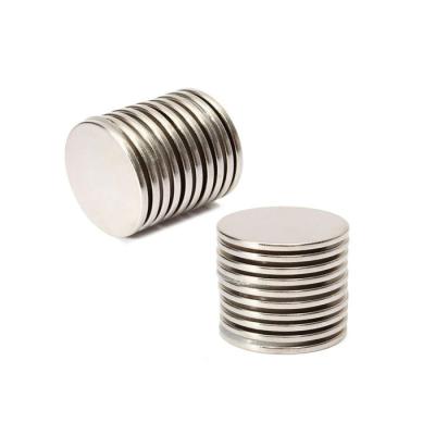 China Super Strong Industrial Magnet 1.00 X 1/8 Inch N45 Magnetic Material Ni Plated Neodymium Magnet for sale