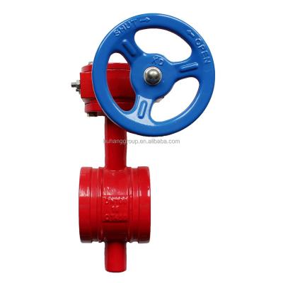 China General Cast Iron Wafer Handwheel Grooved Butterfly Valve Prices Valve Butterfly Price for sale