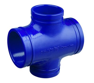 China CAST IRON GROOVED REDUCING CROSS PIPE FITTING reduction for sale