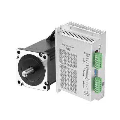 China Industrial Control 1.8 Degree 2 Phase 86mm 4.5nm CNC Stepper Motor NEMA 34 With Driver for sale