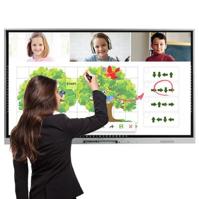 China School Teacher 65 Inch LCD Touch Screen Multi Listing Flat Screen Interactive Whiteboard Educational Equipment Smart Board for sale