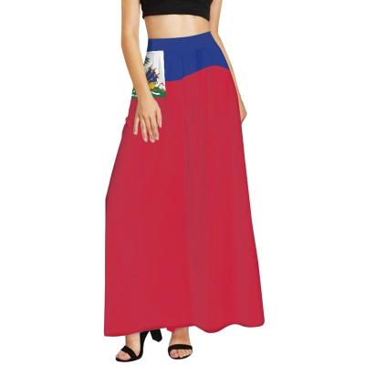 China Anti-wrinkle Summer Wide Leg Pants Bianca Diane Von Furstenberg Flag Style Women's Fashion Casual Wide Leg Loose Pants for sale