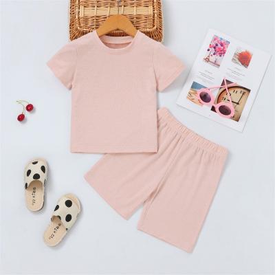 China New Children's Summer Casual Suits Fashion Printed T-shirt Shorts Outfit 2pcs Baby Clothing Set for sale