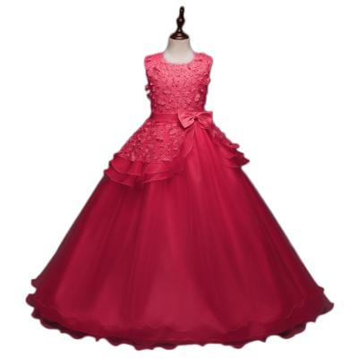 China Viable hot sale a new style of children's wedding dresses -- girl's pink princess dresses for sale