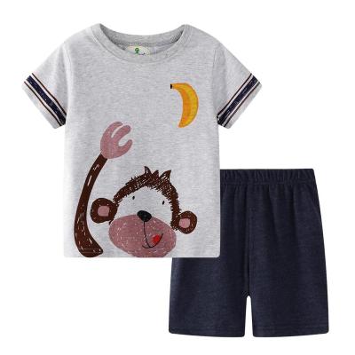 China Summer Casual Kids Short Sleeve Shorts Suit Cotton T-Shirt for sale