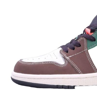 China Fashion trend original brand genuine leather high AJ1 sports retro walking fashion trending basketball shoes for sale