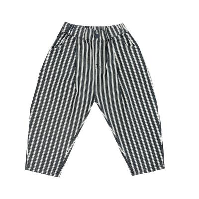 China 2022 new spring pants kindergarten baby casual style casual striped long pants for sale