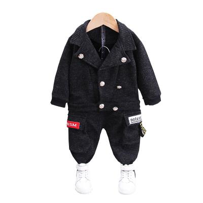 China 2022 Autumn Casual Children's Clothing Long Sleeve Gentleman's Suit Spring Suit Two-Piece Suit for sale