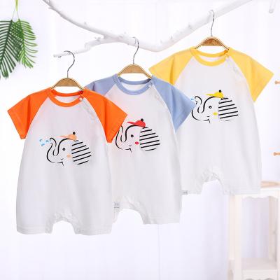 China Newborn Summer Casual Onesie Summer Baby Romper Thin Male And Female Baby Short Sleeve Romper for sale