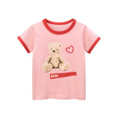 China Breathable New 2022 Summer Custom Printed Kids Top Short Sleeve T-Shirt for sale