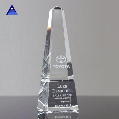 China Unique Europe Wholesale Customized Crystal Obelisk Award Trophy As Islamic Souvenir Gifts for sale