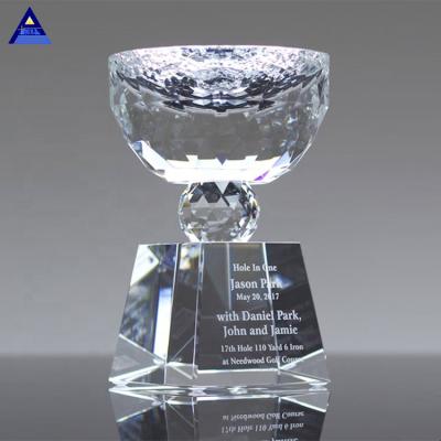 China Wholesale Unique Design Stylish Triumph K9 Crystal Trophy Cup With Base From Europe for sale