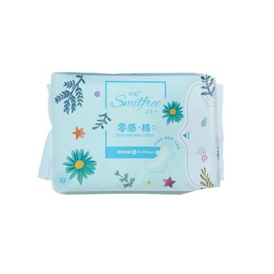 China Smilfree Breathable Feminine Products Organic Cotton Biodegradable Competitive Price Panty Liners Pads Sanitary Napkins for sale