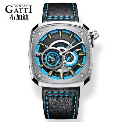 China Blue Waterproof Automatic Watch New Stainless Steel Case Luxury Men Watch for sale