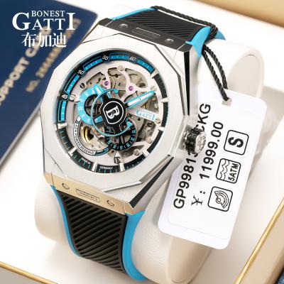 China BONEST GATTI Waterproof Hot Sale Japan Citizen Movement Men Fashion Sport Automatic Mechanical Watch for sale