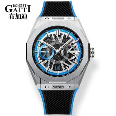 China BONEST GATTI Stainless Steel Waterproof Watch Men Fashion Hollow Out Automatic Mechanical Watch Gift For Men for sale