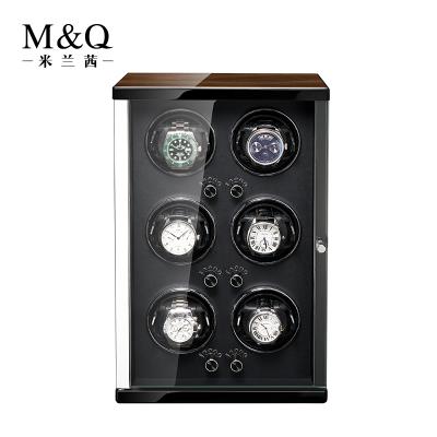 China 2020 Revolving Melancy Wood Watch Turner Watch Winder For Automatic Watches 6 Cases Wholesale for sale