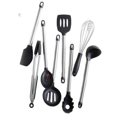 China Stocked Newly Sold Silicone Kitchenware 8 Pieces Set Of Scraper, Food Holder, Cooking Spoon And Kitchenware Kitchenware Set for sale