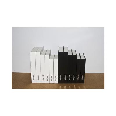 China Wholesale Fashion Appearance White Black Cardboard Book Box Table Decor Books Shelf Home Decoration for sale