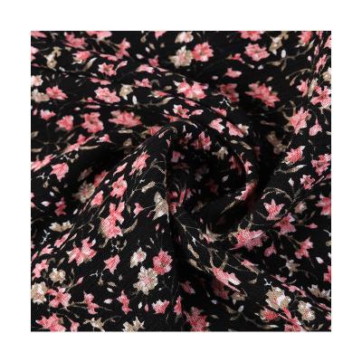 China Wholesale Wicking Dress Rayon Fabric Cotton Crepe Fine Printed Fabric Small Floral Prints Tie Dye Fabric for sale