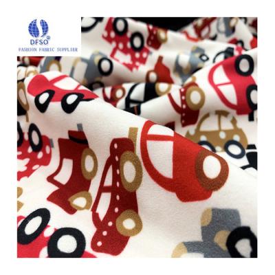 China High quality velvet wicking printed double sided fabric stretch underwear home wear hoodie thermal fabric for sale