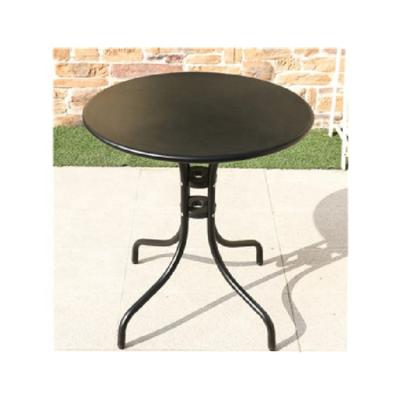 China New Arrival Modern Garden Dining Outdoor Steel Base Round Metal Furniture Patio Table for sale