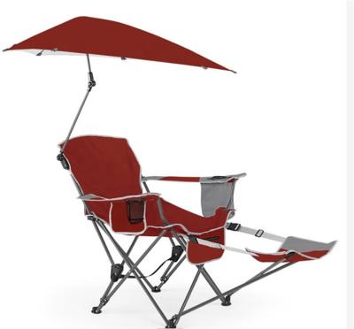 China Modern Adjustable Lightweight With Parasol Umbrella Outdoor Folding Camping Chairs Beach for sale