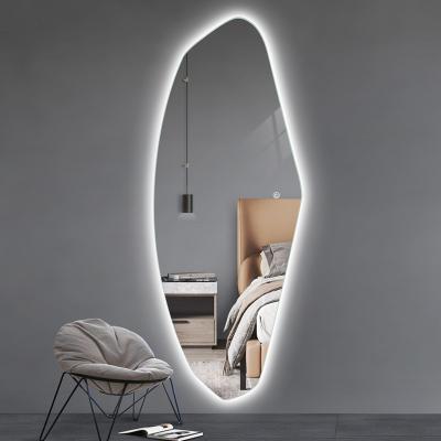 China Touch Sensor Light Switch Led Light Large Irregular Mirror Smart Mirror Price Living Room for sale