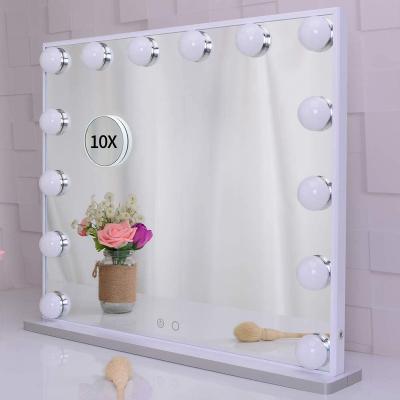 China Hollywood Lighted Touch Sensor Hollywood Vanity Smart Makeup Mirror Cosmetic Led Dressing Table Mirror for sale