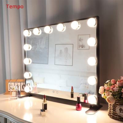 China TDC Hollywood Lights Vanity Mirror Hollywood Style Lighted Adjustable Makeup Mirror With Led Light for sale