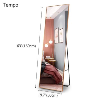 China Modern Wholesale Square Shape Super Clear Integral Mirror Standing Long Mirror for sale