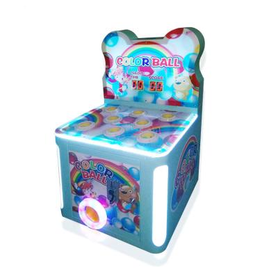 China Threeplus Color Waterproof Ball Coin Operated Beat-a-Mole Hammer Hitting Frog Pop Up Redemption Game Machine for sale