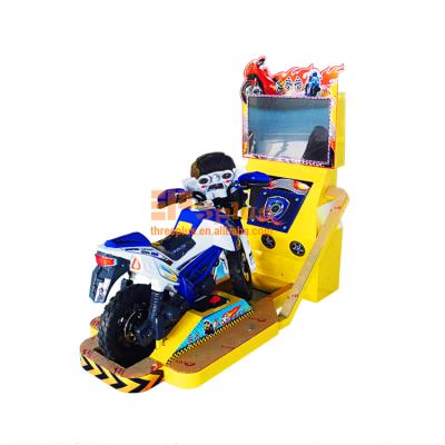 China Playground Threeplus new arrive children motorcycle video game kiddie ride simulator racing car game machine TT for sale