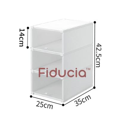 China 2021 Fiduicia accessories factory garage viable home wholesale shoe storage box plastic transparent storage box for sale