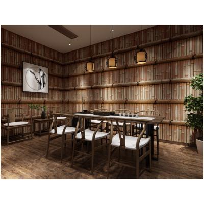 China Country Classic Natural Bamboo Wallpaper For Study Room Home Decor for sale