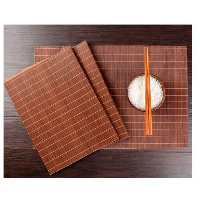 China Sustainable Custom Natural Bamboo Place Mats Bamboo Table Mat Sushi Maker Bamboo for sale