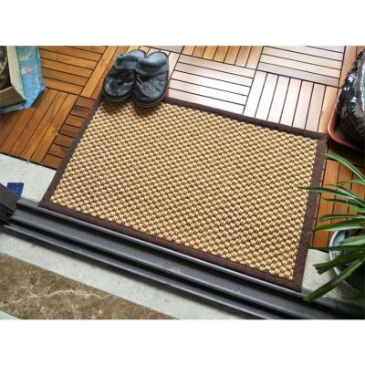 China Custom Natural Sisal Carpet Anti Slip Grab Edge Rug For Living Room for sale