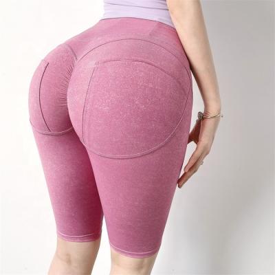 China Breathable Running Shorts High Waist Fitness Gym Sexy Quick Dry Butt Lift Up Shorts Compression Legging for sale