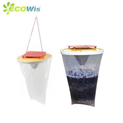 China Sustainable No Electricity Pest Control Fly Away Catching Bag Fly Hanging Trap for sale