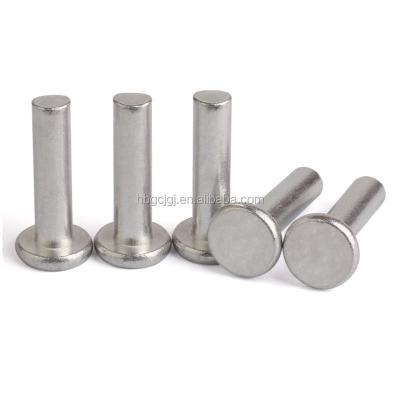 China Manufactures Wholesale Flat Head Solid Aluminum Rivet Mushroom Head Half Blind Rivets Aluminum Truss Head Rivet for sale