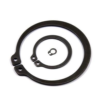 China Spring Carbon Steel Retaining Din 471 External Black Circlips Rings Spring Steel External Snap Retaining Ring C-Clip Ring for sale