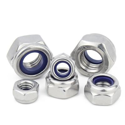 China China Whole Sale Carbon Steel Hex Nylon Insert Lock Nuts DIN985 Nylon Locking Nut Hex Self Lock Nut for sale