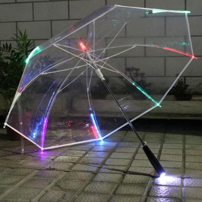 China Contemporary Women's Clear Fashion Transparent Umbrella, POE Advertising Customized Lightweight Straight Umbrella for sale