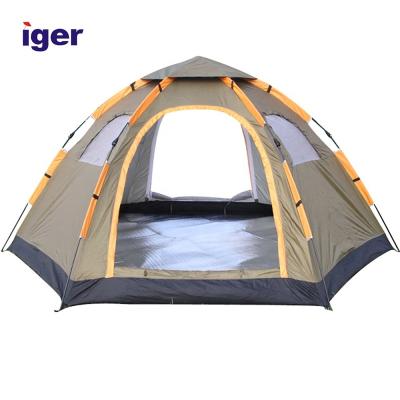 China Instant Water Proof Large Family Tent 6 Person Automatic Noise Up Waterproof Tents For Outdoor Sports Camping Hiking Travel Beach With Zippere for sale