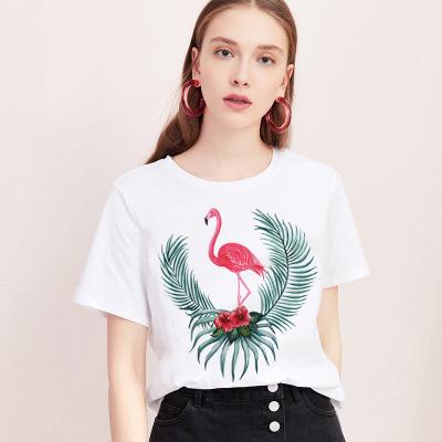 China Women Anti-pilling T-shirt Solid Color Stitches Short Sleeve T-shirts Female Summer Tops For Woman for sale