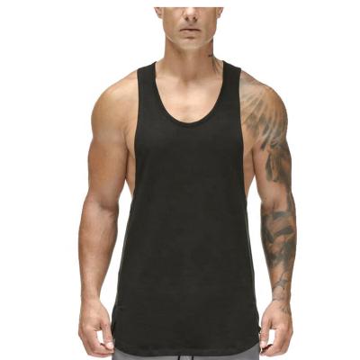 China OEM Gymwear Bodybuilding Mens Gym Fitness Sustainable 100% Polyester Tank Top for sale