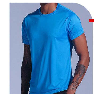 China 100% Polyester Loose Fitness Anti-Shrink Loose Fitness T-shirt Men's and Women's T-shirt Blank Custom Logo Sports for sale