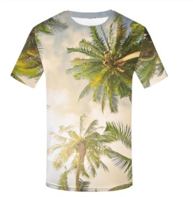 China 100% Custom Made Men Polyester 3d Printing Sublimation Anti Shrink T-Shirt for sale