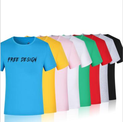 China China factory wholesale custom made high quality men's round collar polyester sublimation blank t-shirt anti-shrink for sale